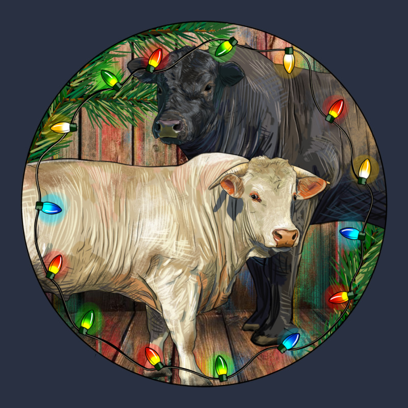 Christmas Charolais Bull And Black Angus Bull Heavyweight Sweatshirt by RanaPortraitStore | Teevron