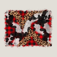 Cowhide Buffalo Plaid Leopad Background Heavy Core Tee | Teevron