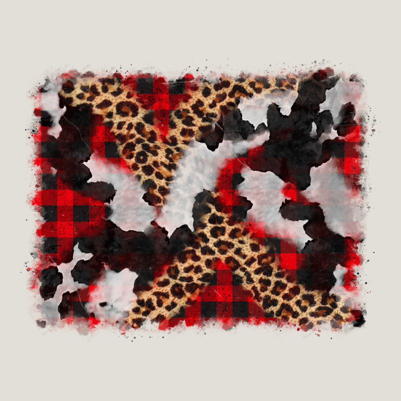 Cowhide Buffalo Plaid Leopad Background Heavy Core Tee by CowCowDesign | Teevron