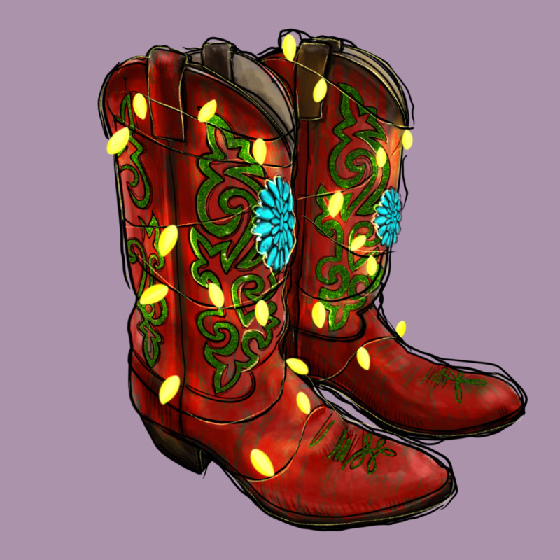 Western Christmas Boots Heavyweight Hoodie by RanaPortraitStore | Teevron