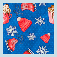 Winter  Snowflakes Hot Cocoa Ice Skating Shoes Ladies Tee | Teevron