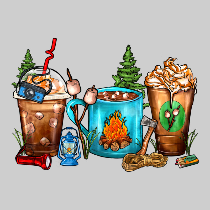 Camping Coffee Cups Premium Tee by FaDigitalArtStudio | Teevron