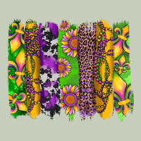 Mardi Gras Sunflower Fleur De Lis Leopard Cowhide Brushstrokes Classic Tee | Teevron