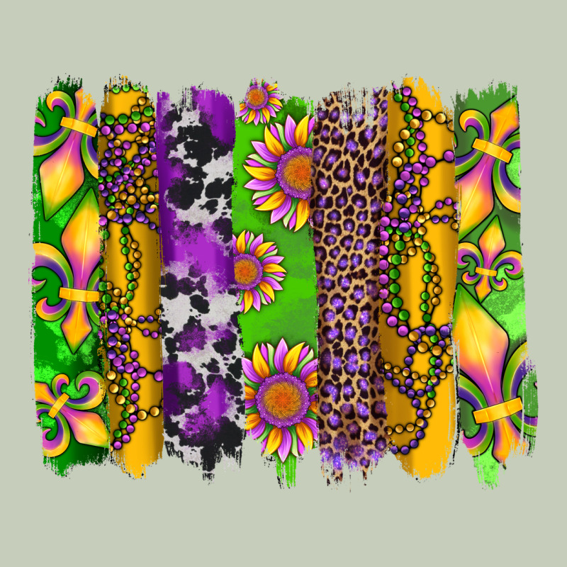 Mardi Gras Sunflower Fleur De Lis Leopard Cowhide Brushstrokes Classic Tee by Artiststas | Teevron