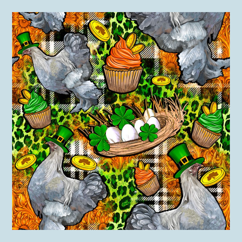 St. Patricks Chicken With Cupcake Leopard Ladies Tee by FaDigitalArtStudio | Teevron