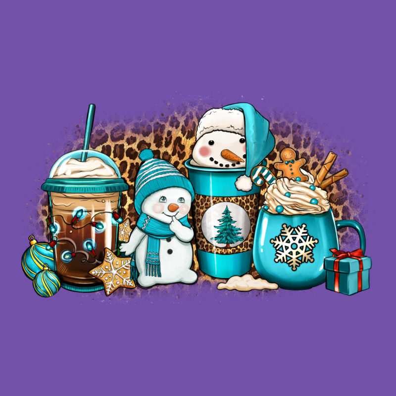 Winter Snowman Coffee Cups Premium Sweatshirt by Jasminsmagicworld | Teevron