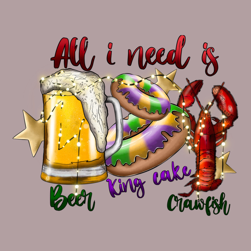 All I Need Is Beer King Cake Crawfish Vintage Hoodie by SublimationCraftShop | Teevron