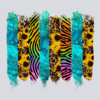 Turquoise Leopard Sunflowers Colorful Zipper Hoodie | Teevron