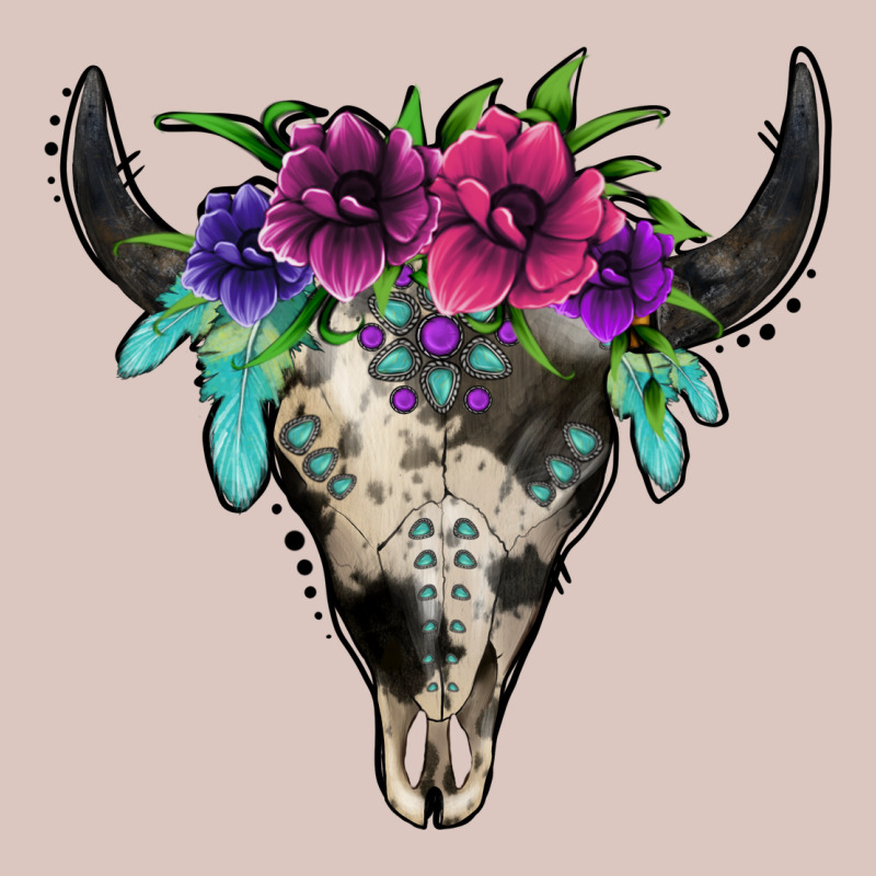 Cowhide Bull Skull Premium Hoodie by Jasminsmagicworld | Teevron