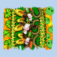St Patricks Cow And Coin Wıth Clovers And Leopard Brushstrokes Classic Tee | Teevron