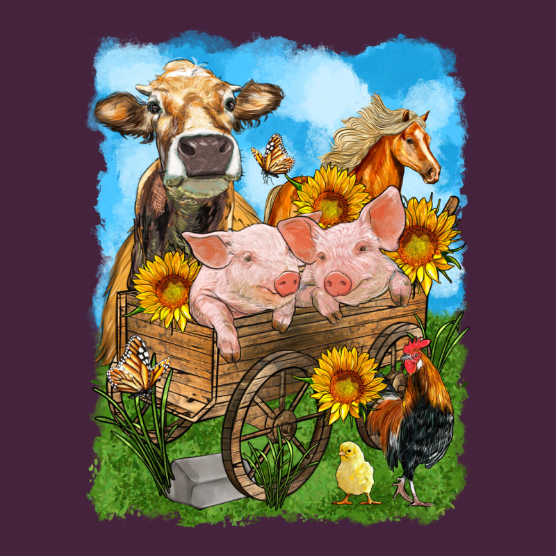 Farm Animals Wagon Olivia Classic Tee by OliviaCreatesArt | Teevron