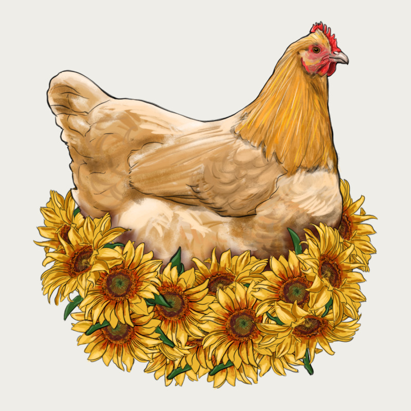 Chicken With Sunflowers Zipper Hoodie by RanaPortraitStore | Teevron