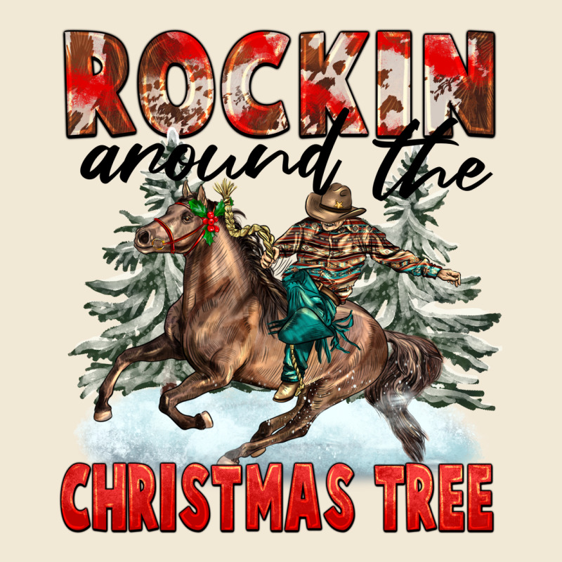 Rockin Around The Christmas Tree Rodeo Ladies Tee by FaDigitalArtStudio | Teevron
