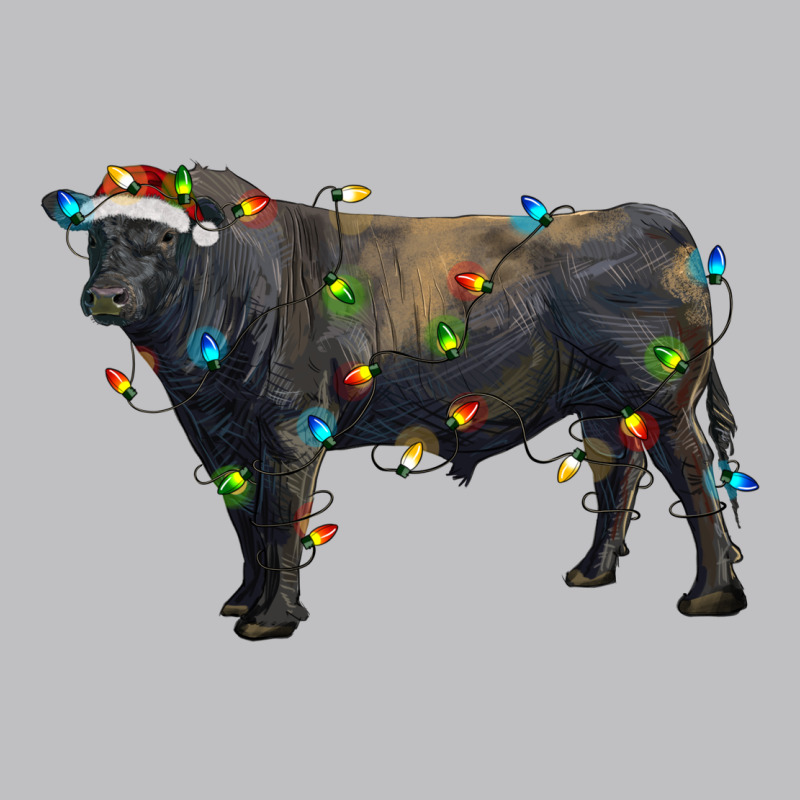 Christmas Black Angus Bull With Christmas Lights Classic Tee by RanaPortraitStore | Teevron