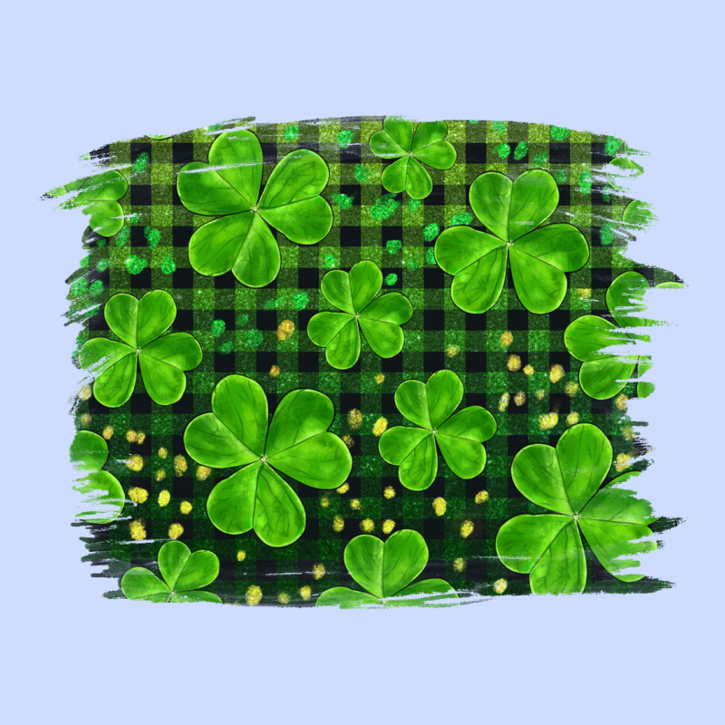 St Patrick's Day Shamrock And Plaid Distressed Background Urban Heavy Tee by RanaPortraitStore | Teevron