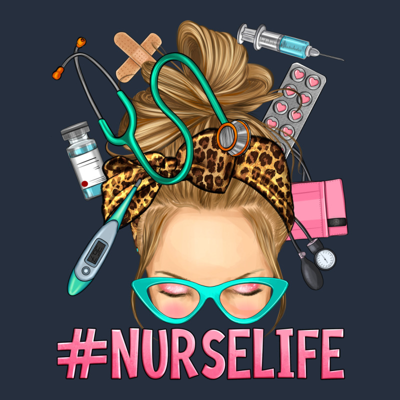 Blonde Messy Bun Nurse Life Zipper Hoodie by RanaPortraitStore | Teevron