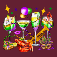 Mardi Gras Wine Glasses Olivia Classic Tee | Teevron