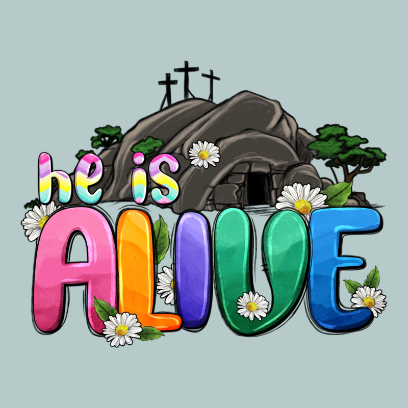 Easter Day He Is Alive Heavy Core Tee by OliviaCreatesArt | Teevron