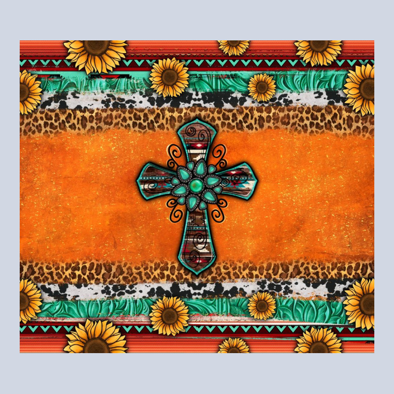 Sunflowers Cross Aztec Pattern Premium Sweatshirt by Jasminsmagicworld | Teevron