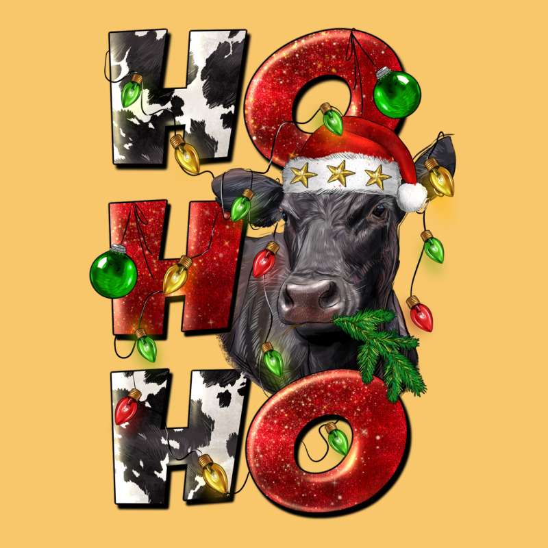 Christmas Ho Ho Ho Black Angus Vintage Hoodie by LillyAllenDesigns | Teevron