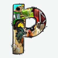 Farm Life Alphabet Lowercase Letters P Urban Heavy Tee | Teevron