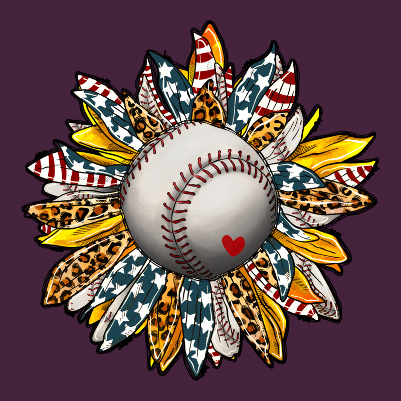 Baseball Sunflower Long Sleeve Tee by CowhideDigitalArt | Teevron