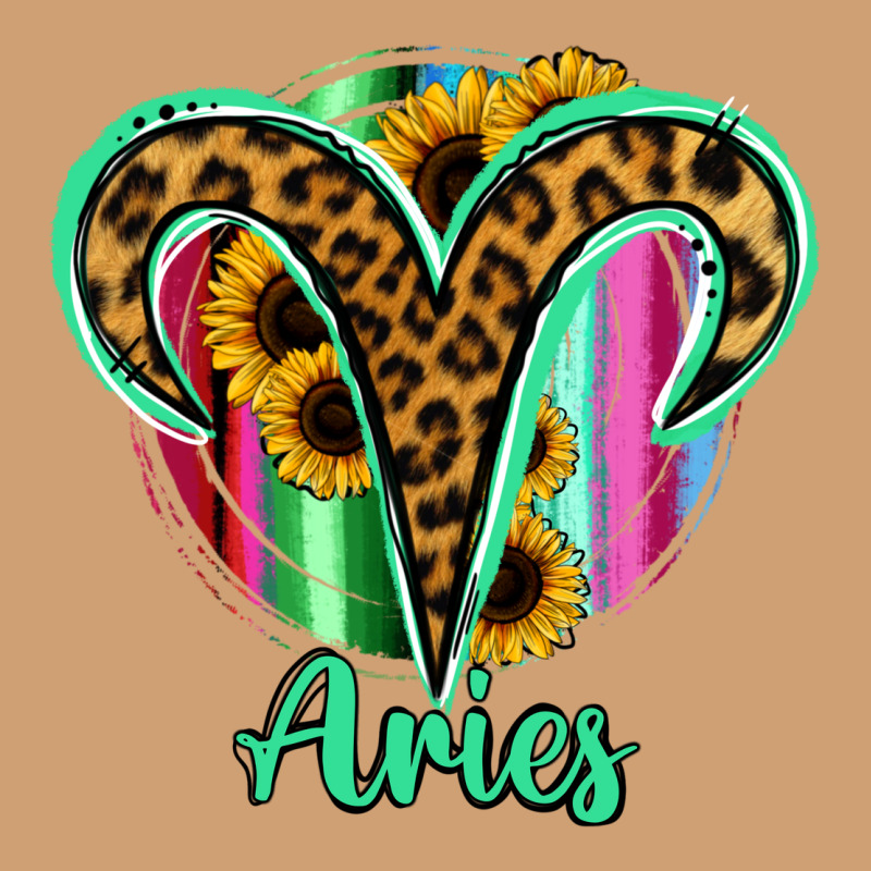 Aries Zodiac Sign Sunflower Leopard Serape Vintage Tee by RanaPortraitStore | Teevron