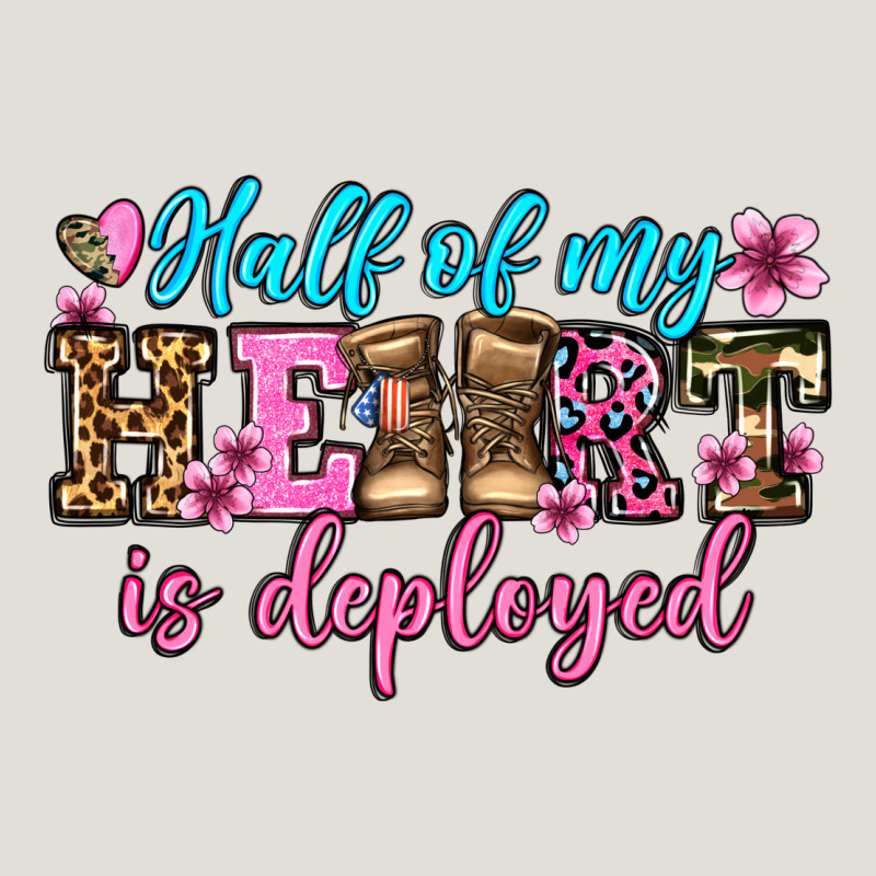 Half Of My Haert Is Deployed Olivia Heavy Core Tee by OliviaCreatesArt | Teevron