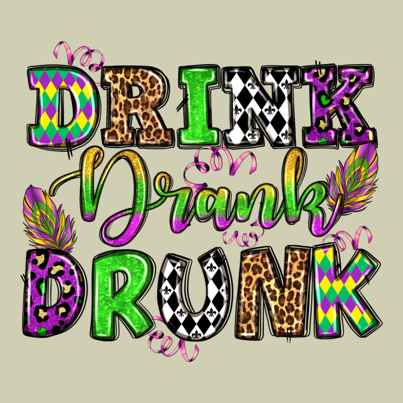 Drink Drank Drunk Mardi Gras Olivia Heavy Core Tee by OliviaCreatesArt | Teevron