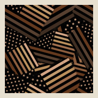Melanin American Flag Seamless Pattern Urban Heavy Tee | Teevron