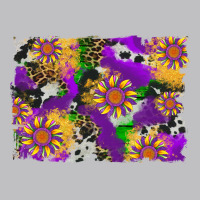Mardi Gras Sunflower Cowhide Leopard And Glitter Background Classic Tee | Teevron
