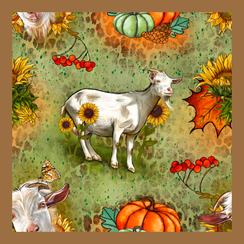 Fall Goats Seamless Pattern Vintage Tee by BundleAndBundleShop | Teevron