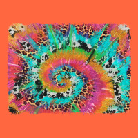 Tie Dye Leopard Cowhide Glitter Background Premium Hoodie | Teevron