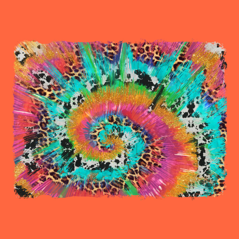 Tie Dye Leopard Cowhide Glitter Background Premium Hoodie by Artiststas | Teevron