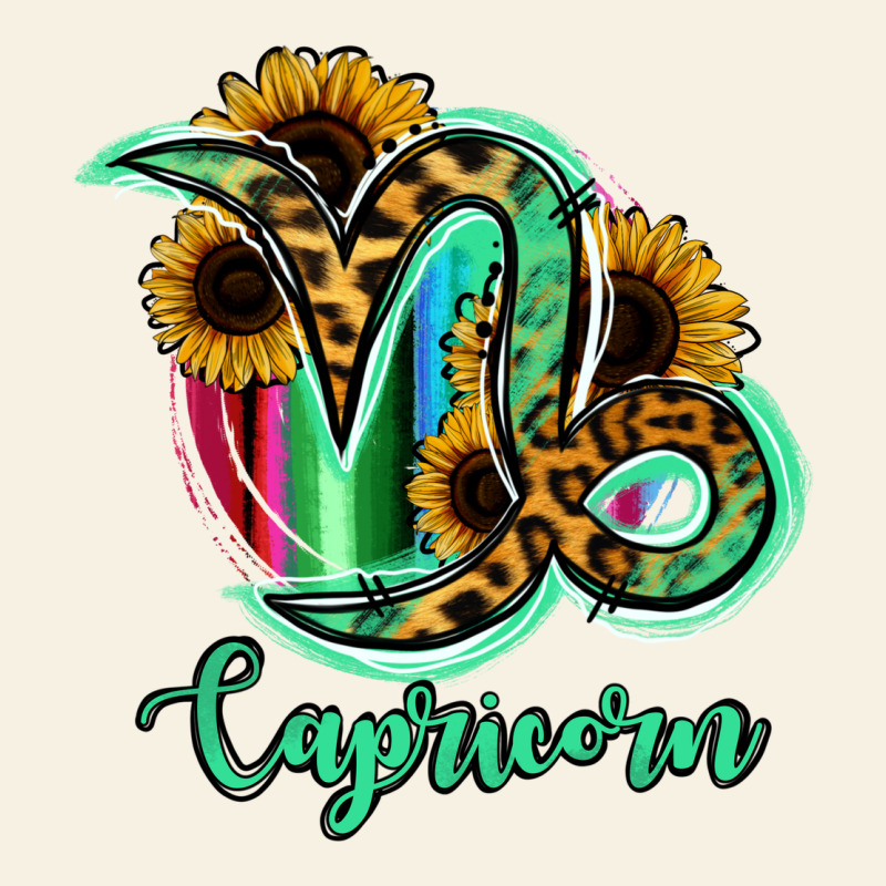 Capricorn Zodiac Sign Sunflower Leopard Serape Vintage Tee by RanaPortraitStore | Teevron