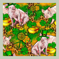 St Patricks  Day Pig With Candy And Pot Of Gold  Seamless Pattern Ladies Tee | Teevron