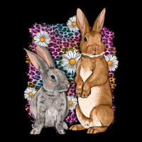 Bunnys Easter With Leopard Background Heavy Core Tee | Teevron