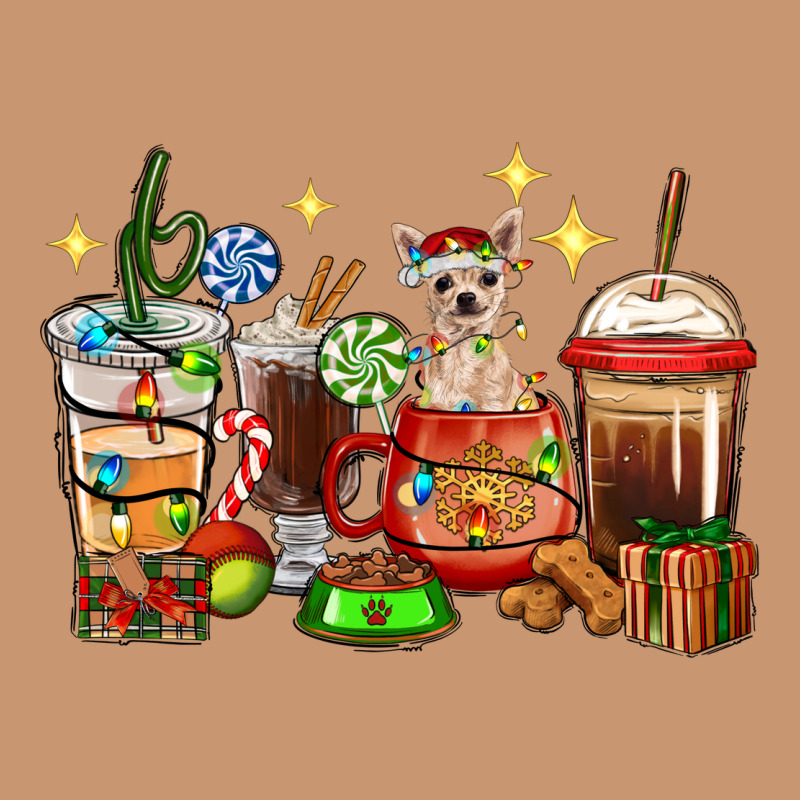 Christmas Coffee Cups With Chihuahua Heavyweight Hoodie by RanaPortraitStore | Teevron