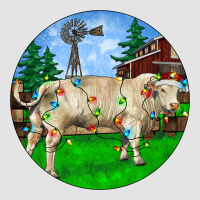 Christmas Charolais Bull And Barnyard Premium Sweatshirt | Teevron