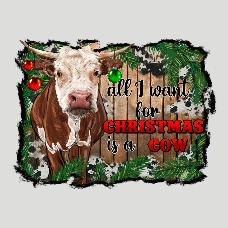 All I Want For Christmas Is A Cow Cowhide Zipper Hoodie by RanaPortraitStore | Teevron
