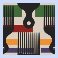 Afro Comb Seamless Pattern Urban Heavy Tee | Teevron