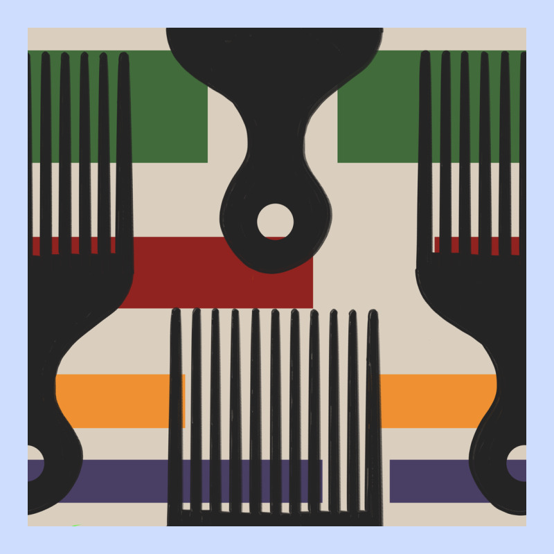 Afro Comb Seamless Pattern Urban Heavy Tee by BundleAndBundleShop | Teevron
