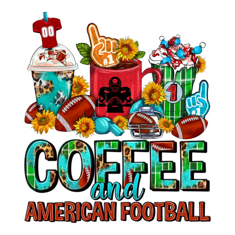 Coffee And American Football Coffee Cups Premium Tee by FaDigitalArtStudio | Teevron