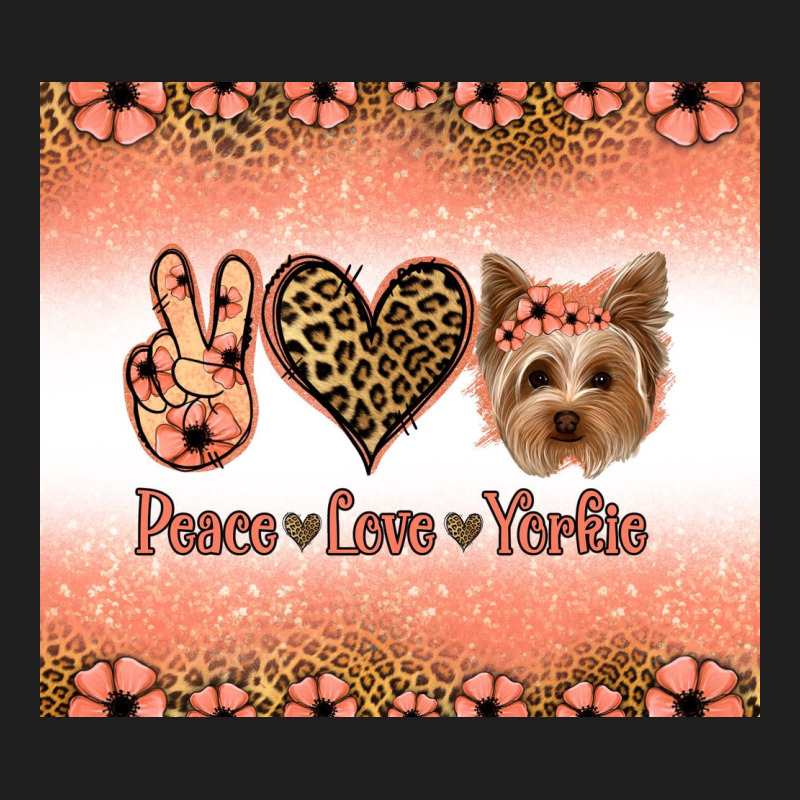 Peace Love Yorkie Heavyweight Hoodie by Jasminsmagicworld | Teevron
