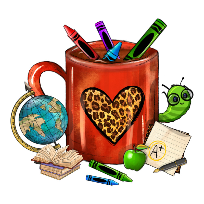 Teacher Crayons Coffee Mug Premium Tee by FaDigitalArtStudio | Teevron