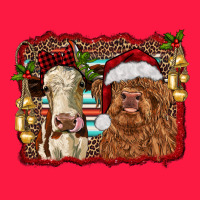 Christmas Heifer And Highland Cow With Serape Background Zipper Hoodie | Teevron
