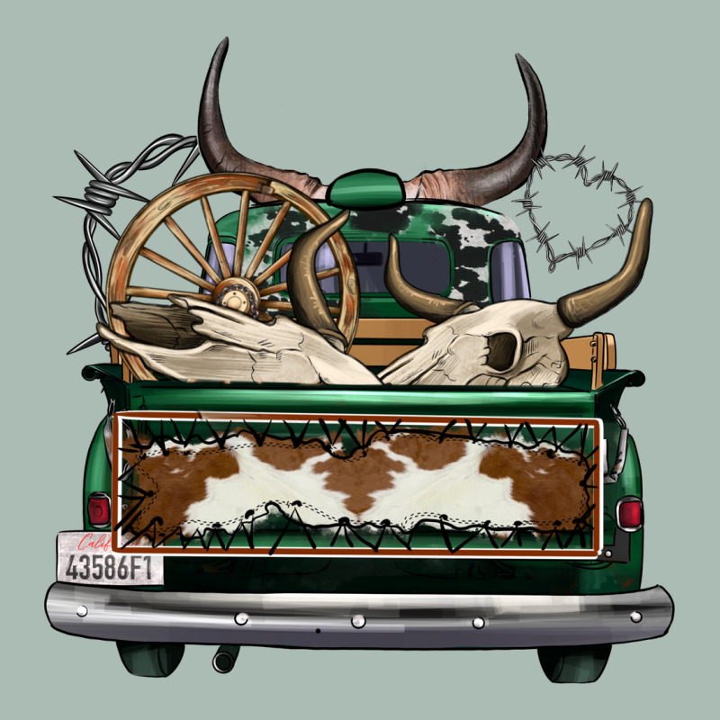 Cowhide And Hunter Truck Olivia Classic Tee by OliviaCreatesArt | Teevron