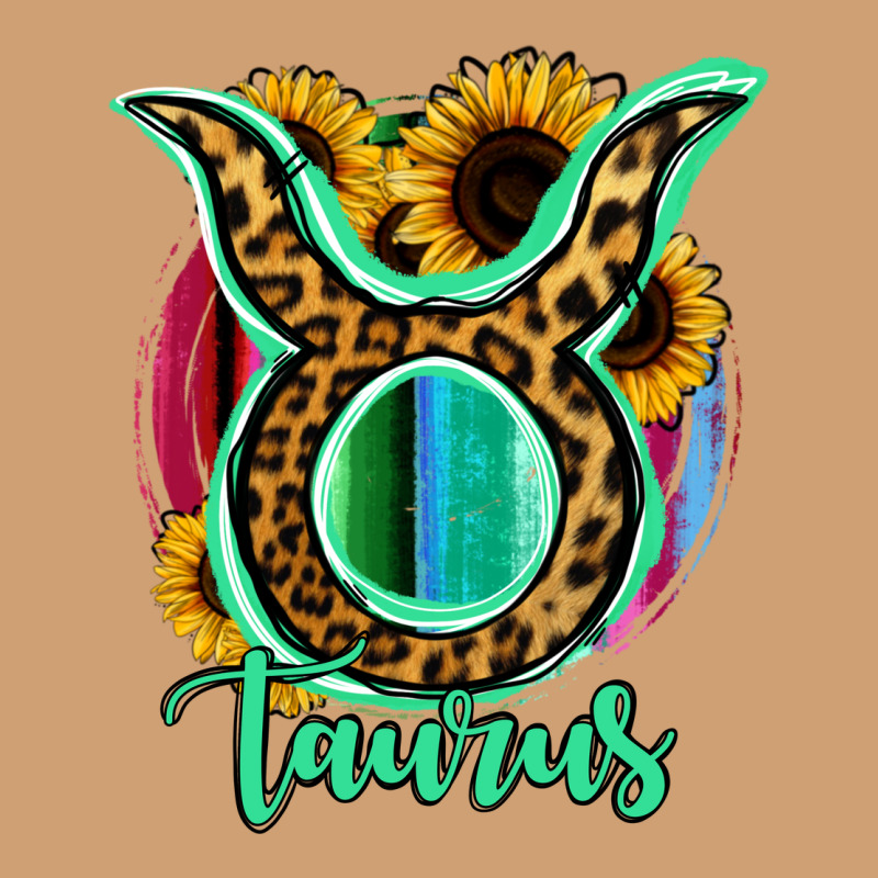 Taurus Zodiac Sign Sunflower Leopard Serape Vintage Tee by RanaPortraitStore | Teevron