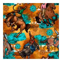 cowboy rodeo seamless pattern | Teevron