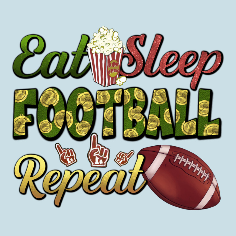 Eat Sleep Football Repeat Ladies Tee by BundleAndBundleShop | Teevron